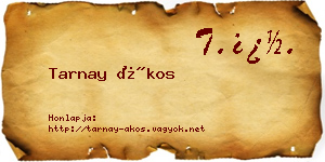 Tarnay Ákos névjegykártya